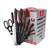 Image 1 : KITCHEN KING - 8 PIECE KITCHEN KNIFE SET (WOOD)