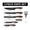 Image 3 : KITCHEN KING - 8 PIECE KITCHEN KNIFE SET (WOOD)