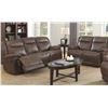 NEW WHISKEY BROWN LEATHERETTE RECLINING SOVA AND