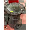 Image 1 : WICKER GLASS TOP TABLE