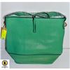 EMERALD GREEN LEATHERETTE STUDDED CROSS BODY PURSE