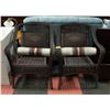Image 1 : SET OF TWO PATIO CHAIRS WITH LUMBAR PILLOWS