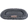 Image 1 : NEW BONE DRY BORDER CUSHION QUILTED BLACK OVAL