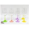 Image 2 : 6 WINE GLASSES EACH WITH DIFFERENT