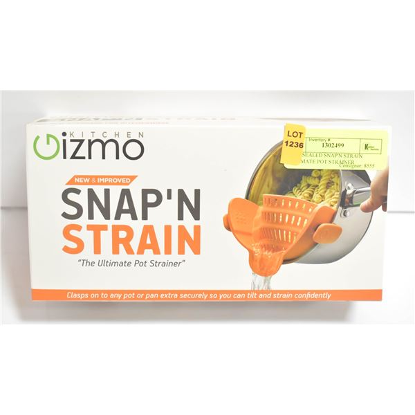 NEW SEALED SNAP'N STRAIN ULTIMATE POT STRAINER