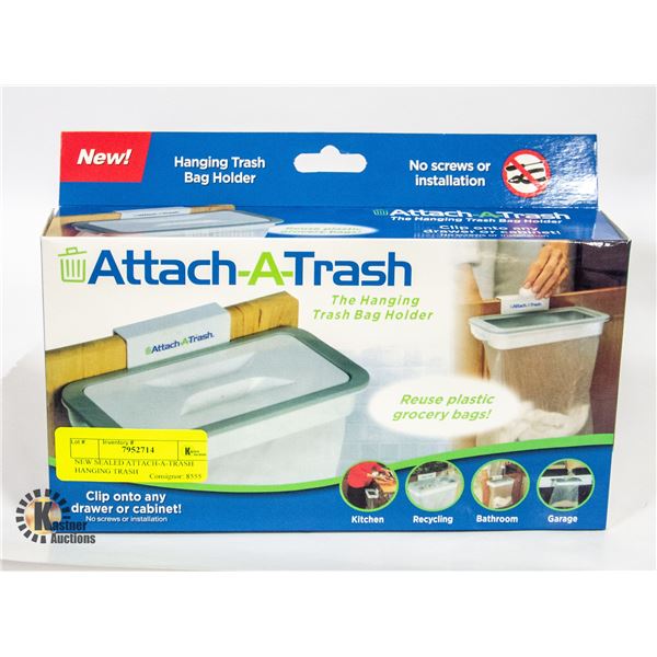 NEW SEALED ATTACH-A-TRASH HANGING TRASH