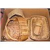 Image 1 : BOX OF WICKER BASKETS