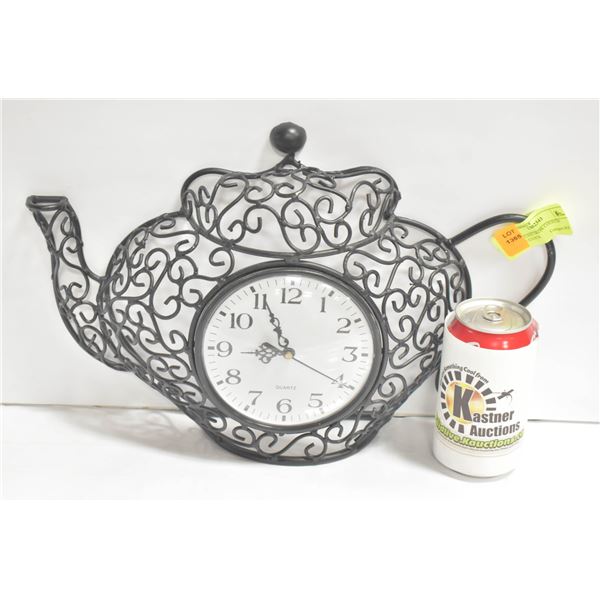 10 X12  CAST IRON COUNTER KETTLE CLOCK