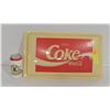 Image 1 : SET OF 2 VINTAGE COCA-COLA PLASTIC SIGNS,10 BY 17