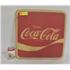 VINTAGE COCA-COLA PLASTIC SIGN,18 BY 18