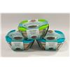 Image 1 : FLAT OF THREE,4PCS GLASS FOOD CONTAINERS
