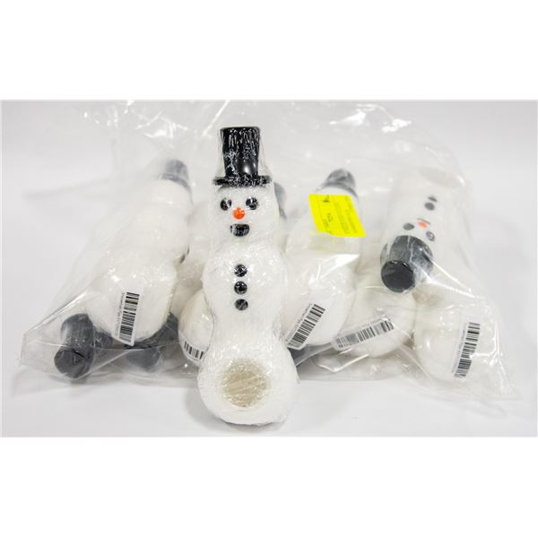 BUNDLE OF 10 NEW SILICONE SNOWMAN PIPES WITH