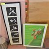 Image 1 : TWO FRAMED PICTURES FROG AND FLOWERS