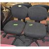 Image 1 : LOT OF 2 FABRIC SWIVEL CHAIRS