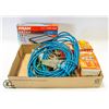 BOX OF CAR FILTERS & EXTENSION CORD