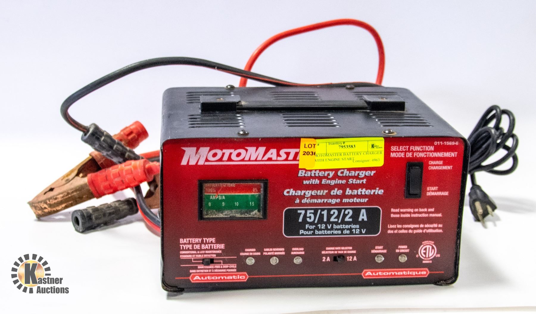 Chargeur Engine MOTOMASTER BATTERY CHARGER WITH ENGINE START