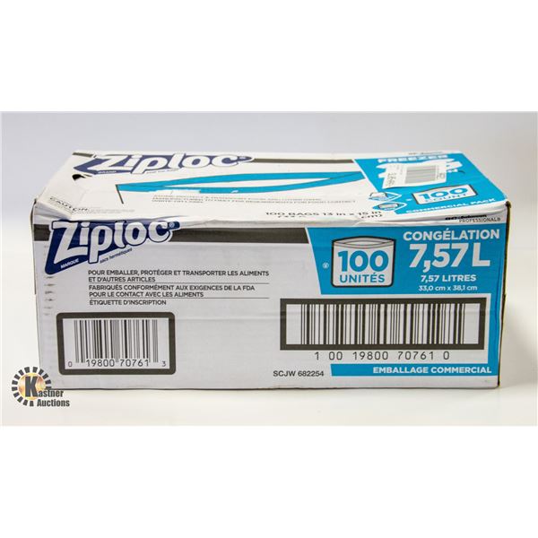 ZIPLOC STORAGE BAGS SIZE 13 IN X 15 IN 100