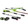 Image 1 : GREENWORKS CORDLESS 2-1 POLESAW / HEDGE TRIMMER