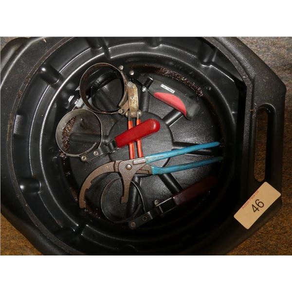 plastic oil pan, misc filter wrenches