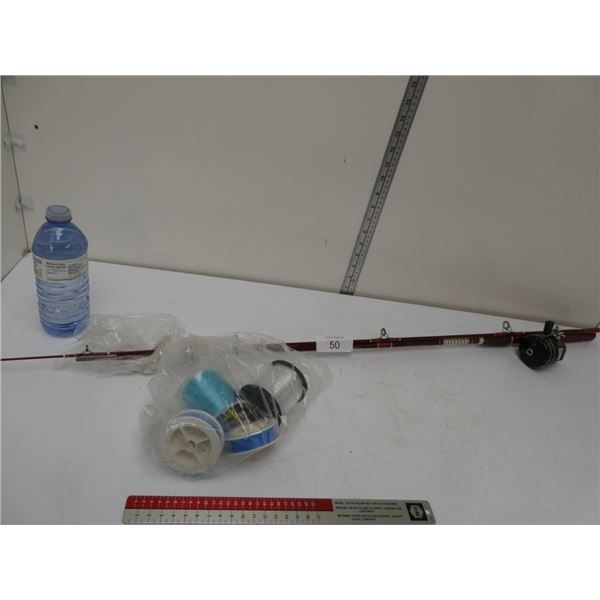 fishing rod, reel, fishing line