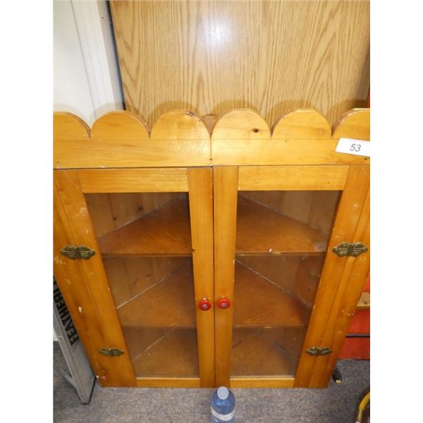 wooden corner shelf