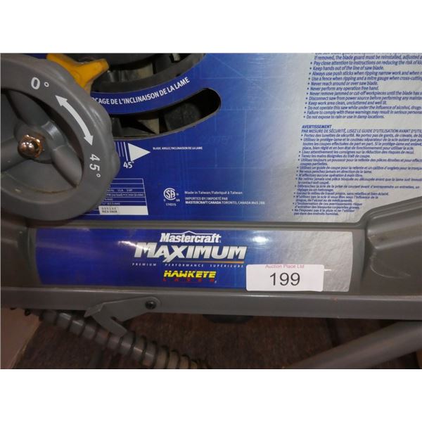 Mastercraft table saw c/w folding stand works