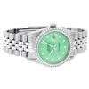 Image 3 : Rolex Mens Stainless Steel Green Diamond 36MM Datejust Wristwatch