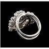 Image 3 : 14KT White Gold 0.62 ctw Diamond Ring