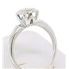 Image 3 : Vintage 14k White Gold 0.18 ctw Round Diamond Illusion Set Solitaire Ring