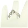 Image 8 : 14k White Gold 0.55 ctw Round Diamond Channel & Solitaire Twist Swirl Bypass Rin