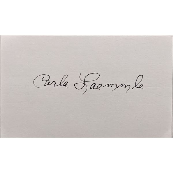 Carla Laemmle original signature