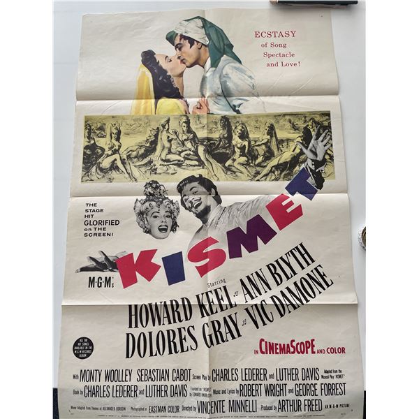 Kismet 1956 vintage movie poster