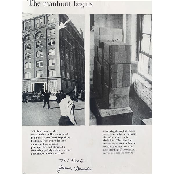 James Leavelle Signed Magazine Page