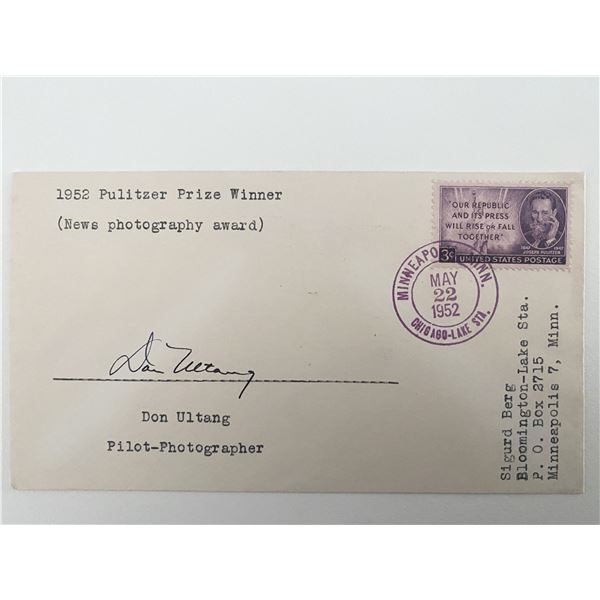 Pilot-Photographer Don Ultang signed envelope