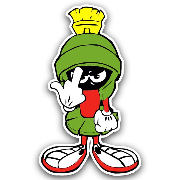 Marvin The Martian Flip Off Sticker