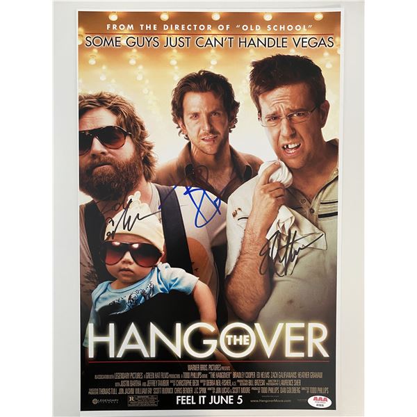 The Hangover cast signed movie poster