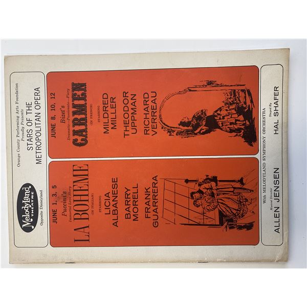 Metropolitan Opera Bizet's Carmen cast signed program