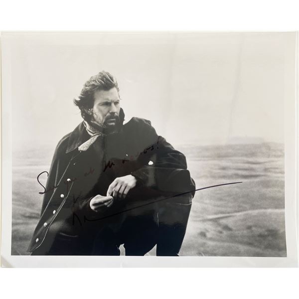 Dances with Wolves Kevin Costner signed movie photo