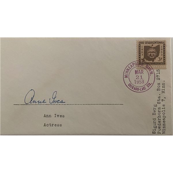 Anne Ives signed 1953 cover