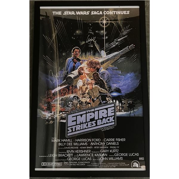 Star Wars Empire Strikes back cast signed movie poster