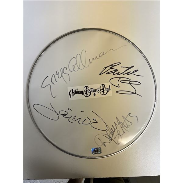The Allman Brothers band signed drum head