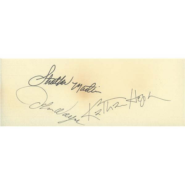 Rooster Cogburn signature cut _3 signatures