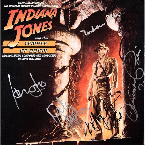 Indiana Jones and the Temple of Doom signed soundtrack