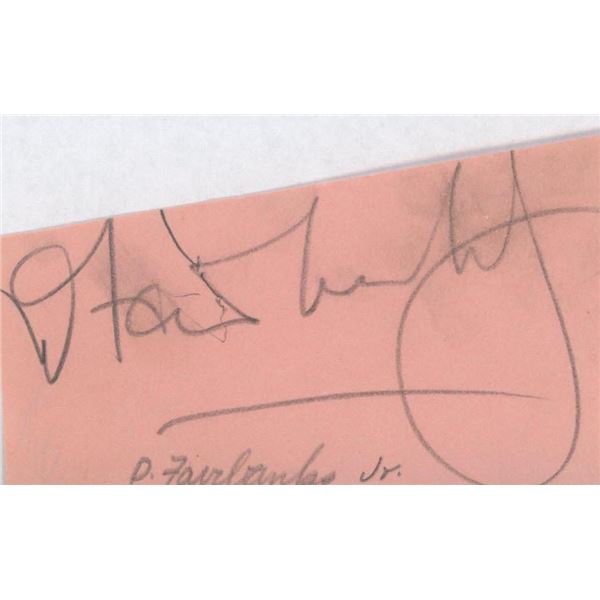 Douglas Fairbanks Jr. signature cut