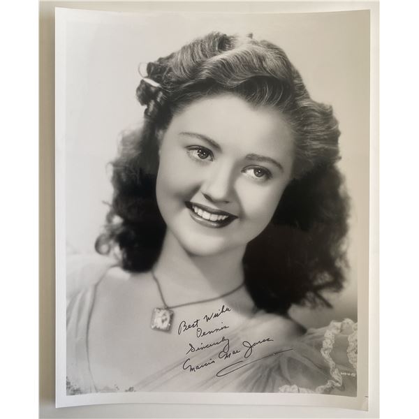 Marcia Mae Jones signed photo.8x10 inches
