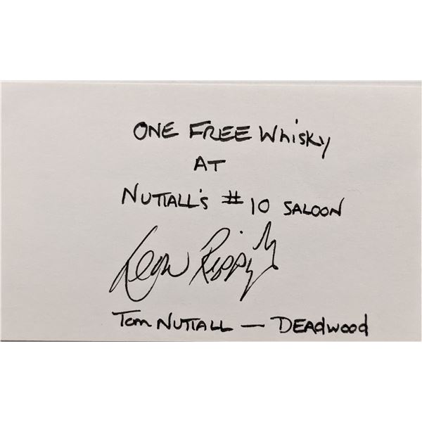 Deadwood Leon Rippy signed note