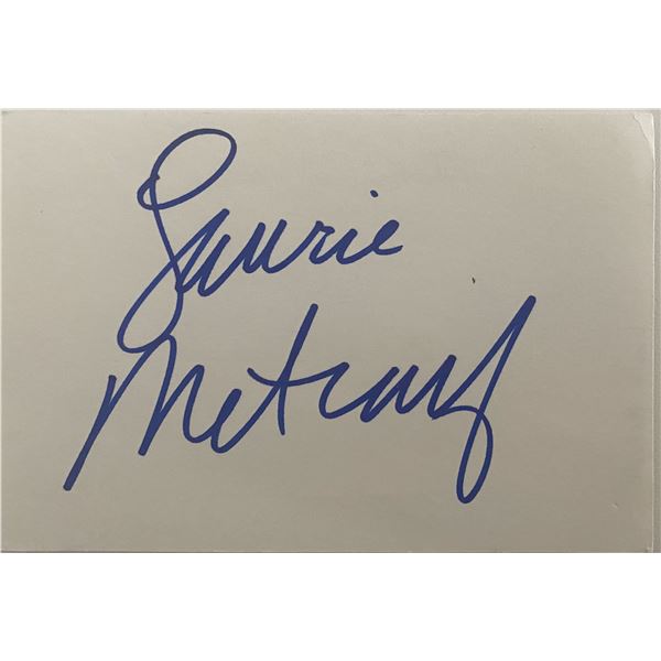 Laurie Metcalf original signature. 6x4 inches