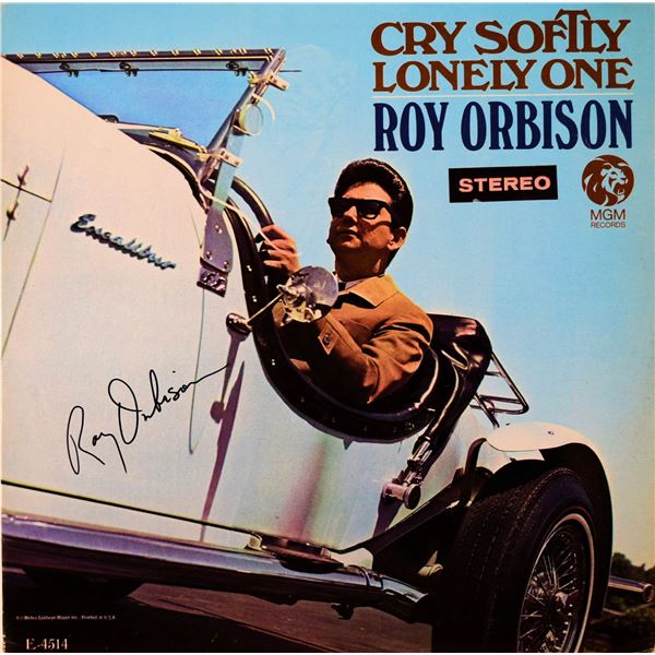 Roy Orbison signed Cry Softly Lonely One album