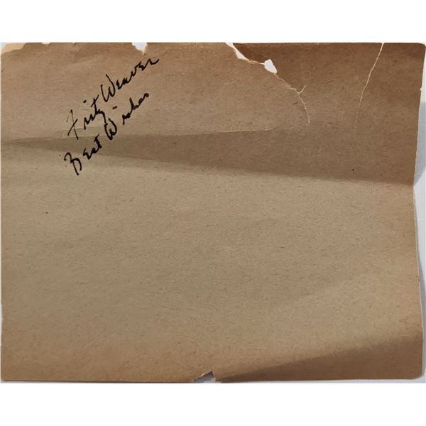 Fritz Weaver original signature