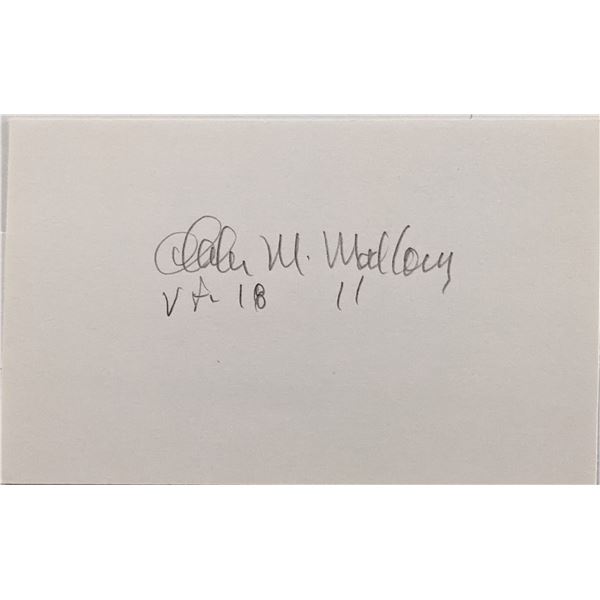 WW2 Navy Ace Charles H. Mallory original signature